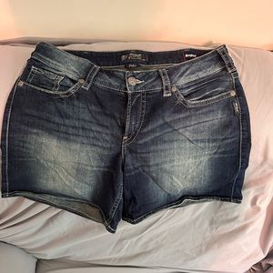 Silver Jean Shorts